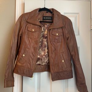 Genuine leather, Guess jacket.